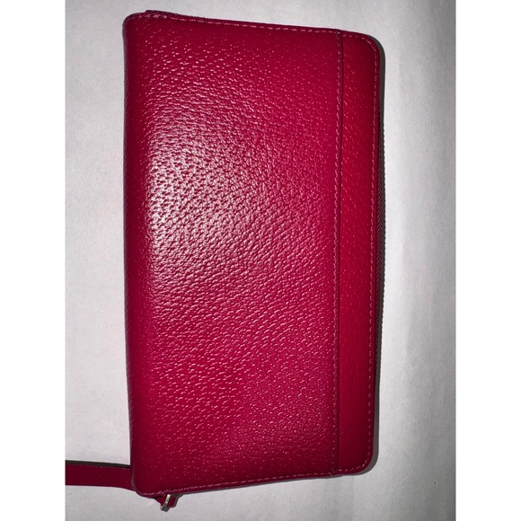 Kate Spade Backpack and Wallet Set Women Burgundy Floral Pebbled Leather Small main image 8